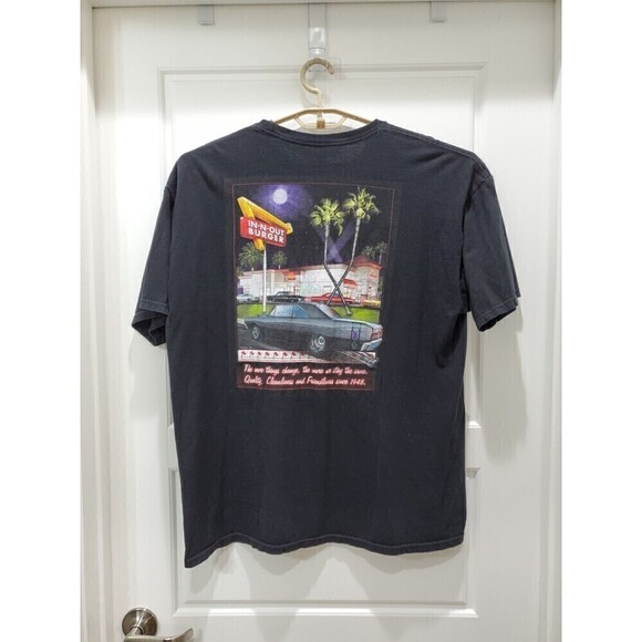 IN-N-OUT LOT OF 2 SHORT SLEEVE T-SHIRT WHITE SIZE LARGE BLACK LAS VEGAS SIZE XL - Picture 2 of 16